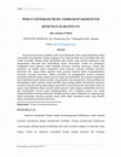 Research paper thumbnail of PERAN GENERASI MILENIAL TERHADAP EKSISTENSI KESENIAN KARAWITAN DAGELAN20200722 102407 1i707pt