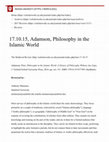 Research paper thumbnail of Review of Adamson, Philosophy in the Islamic World: A History of Philosophy Without Any Gaps, 3 (Oxford University Press, 2016) in The Medieval Review (17.10.15)