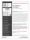 Research paper thumbnail of The Syllabus as Curriculum: A Reconceptualist Approach