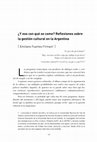 Research paper thumbnail of Gestion cul ARG-Fuentes Firmani