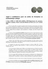 Research paper thumbnail of Call for application, "Workshop ANCIENT NUMISMATICS" / Appel à candidatures, "Atelier de formation NUMISMATIQUE ANTIQUE" (Paris, INHA, 5-7 oct. 2020)