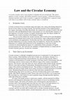 Research paper thumbnail of Law and the Circular Economy - JBL - revised and accepted