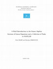 Research paper thumbnail of A Brief Introduction to the Linear Algebra Systems of Linear Equations and a Collection of Tasks in MATLAB