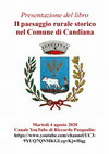 Research paper thumbnail of Presentazione del libro Il paesaggio rurale storico nel Comune di Candiana, Martedì 4 agosto 2020