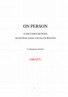 Research paper thumbnail of ON PERSON. A Discussion between Adam Gosławski and Jacob Martini