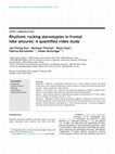 Research paper thumbnail of Rhythmic rocking stereotypies in frontal lobe seizures: A quantified video study