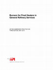 Research paper thumbnail of Burners for Fired Heaters in General Refinery Services