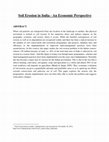 Research paper thumbnail of Soil Erosion in India - An Economic Perspective