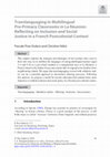 Research paper thumbnail of Translanguaging in Multilingual Pre-Primary Classrooms in La Réunion: Reflecting on Inclusion and Social Justice in a French Postcolonial Context