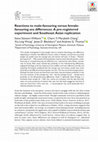 Research paper thumbnail of Reactions to male-favouring versus female- favouring sex differences: A pre-registered experiment and Southeast Asian replication