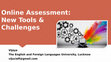 Research paper thumbnail of Webinar Online Language Teaching and Evaluation