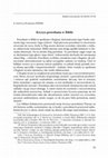 Research paper thumbnail of Kryzys powołania w Biblii / Vocational Crisis in the Bible