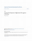 Research paper thumbnail of Current Development: Afghanistan Recognizes Chechnya