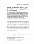 Research paper thumbnail of Shepardson et al. 2019 Terevaka Archaeological Outreach (TAO) 2019 Field Report: Creating Digital Access to Cultural Heritage