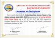 Research paper thumbnail of Certificate of Participation