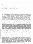 Research paper thumbnail of "Virtue without Agency: Sentiment, Behavior, and Habituation in A. Smith"