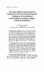 Research paper thumbnail of Richard C. Steiner, “Four Inner-Biblical Interpretations of Genesis 49:10: On the Lexical and Syntactic Ambiguities of עַד as Reflected in the Prophecies of Nathan, Ahijah, Ezekiel, and Zechariah,” Journal of Biblical Literature, vol. 132, no. 1 (2013): 33-60