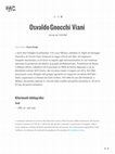 Research paper thumbnail of «Gnocchi Viani Osvaldo», in: Dizionario storico della Svizzera (DSS)