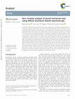 Research paper thumbnail of Non-invasive analysis of stored red blood cells using diffuse resonance Raman spectroscopy