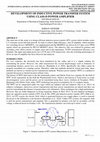 Research paper thumbnail of IJIERT- DEVELOPMENT OF INDUCTIVE POWER TRANSFER SYSTEM USING CLASS-D POWER AMPLIFIER