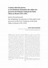 Research paper thumbnail of A justiça além das provas: as circunstâncias atenuantes das culpas nos processos da Primeira Visitação do Santo Ofício ao Brasil (1591-1595)