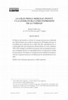 Research paper thumbnail of LA GRAN PROSA: MERLEAU-PONTY Y LA LITERATURA COMO EXPRESIÓN DE LA VERDAD