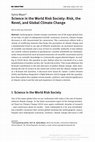 Research paper thumbnail of Science in the World Risk Society: Risk, the Novel, and Global Climate Change.