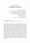 Research paper thumbnail of On elephants in linguistics