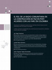 Research paper thumbnail of El rol de la radio comunitaria en la construcción de paz en postacuerdo con las FARC en Colombia