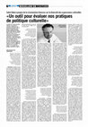 Research paper thumbnail of Salim Dada à propos de la Convention Unesco sur la diversité des expressions culturelles : Un outil pour évaluer nos pratiques de politique culturelle