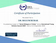 Research paper thumbnail of Certificate of Participation