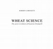 Research paper thumbnail of Roberto Lorenzetti, WHEAT SCIENCE The green revolution of Nazareno Strampelli