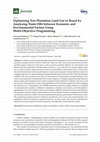 Research paper thumbnail of Optimising Tree Plantation Land Use in Brazil by Analysing Trade-Offs between Economic and Environmental Factors Using Multi-Objective Programming