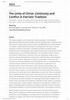 Research paper thumbnail of Review of The Unity of Christ: Continuity and Conflict in Patristic Tradition by Christopher A. Beeley (New Haven: Yale University Press, 2012) in Bryn Mawr Classical Review 2013.07.09.