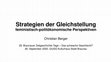 Research paper thumbnail of Strategien der Gleichstellung – feministisch-politökonomische Perspektiven (Braunau, 2020)