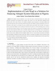 Research paper thumbnail of Volume-23 Issue-4 Implementation of Cash Waqf as a Solution for financing Almajiri System Education in Nigeria