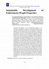 Research paper thumbnail of Sustainable Development of Endowment (Waqf) Properties