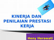 Research paper thumbnail of 9. Kinerja dan penilaian prestasi kerja