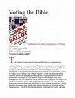 Research paper thumbnail of Voting the Bible