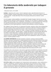 Research paper thumbnail of Un laboratorio della modernità per indagare il presente, recensione di Alessandro Guerra a F. Benigno - D. Di Bartolomeo, Napoleone deve morire. L'idea di ripetizione storica nella Rivoluzione francese (Salerno editrice, 2020)