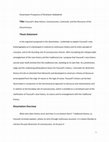 Research paper thumbnail of Dissertation Prospectus of Ebraheem Safabakhsh Thesis Statement