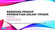 Research paper thumbnail of BAHAN AJAR HUKUM PEMBUKTIAN FH UPH_MATERI TIPIKOR