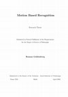 Research paper thumbnail of Motion Based Recognition