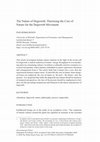 Research paper thumbnail of The Nature of Degrowth: Theorising the Core of Nature for the Degrowth Movement