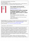 Research paper thumbnail of Exploring content teachers' knowledge of language pedagogy: a report on a small-scale research project in a Dutch CLIL context