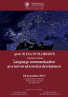 Research paper thumbnail of prof. Olena Petrashchuk (University of Warsaw), Seminar on Language communication as mirror of society development. 14 November 2017. Sapienza Università di Roma