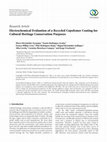 Research paper thumbnail of Electrochemical Evaluation of a Recycled Copolymer Coating for Cultural Heritage Conservation Purposes