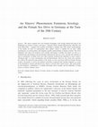 Research paper thumbnail of An 'Elusive' Phenomenon: Feminism, Sexology and the Female Sex Drive in Germany at the Turn of the 20th Century