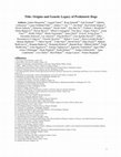 Research paper thumbnail of Origins and genetic legacy of prehistoric dogs