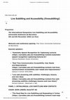 Research paper thumbnail of Conference Presentation- Programme Live Subtitling and Accessibility